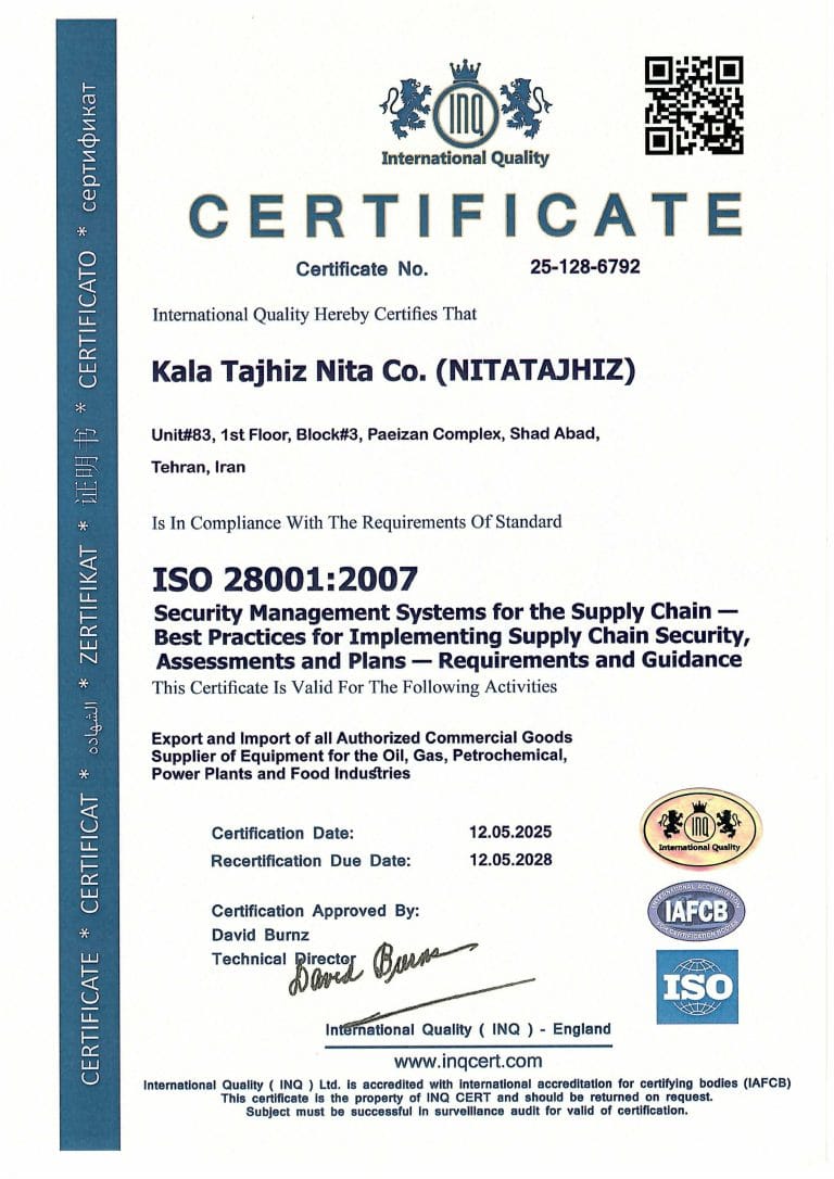 ISO28001:2007 NitaTajhiz