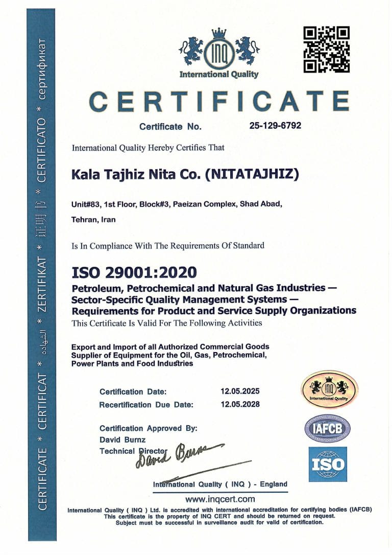 ISO29001:2020 NitaTajhiz