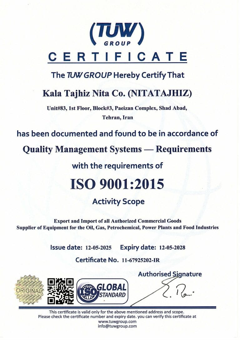 ISO9001:2015 NitaTajhiz